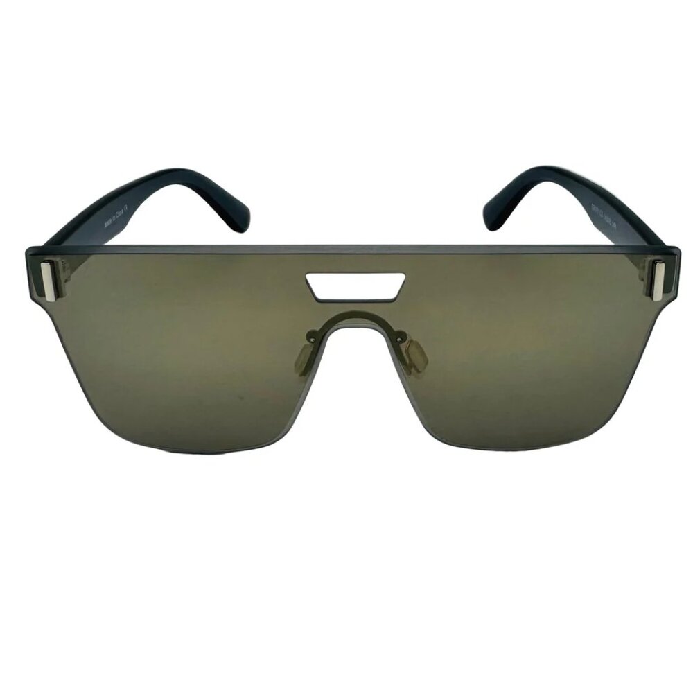 7038 | Gold Mirror Shield Sunglasses